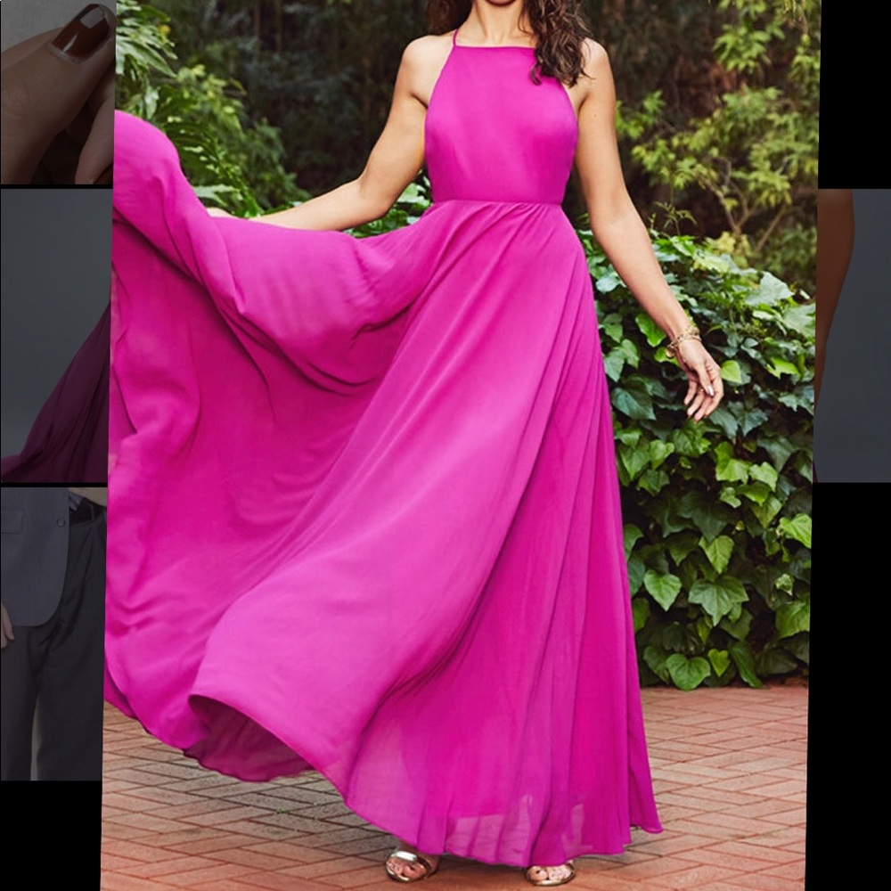 Magenta maxi dress